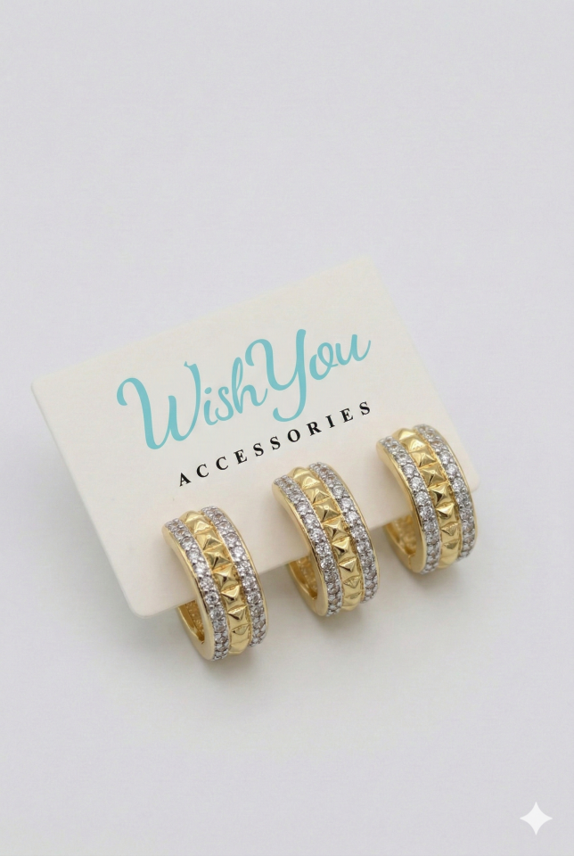 3'lü Sıra Taş Küpe