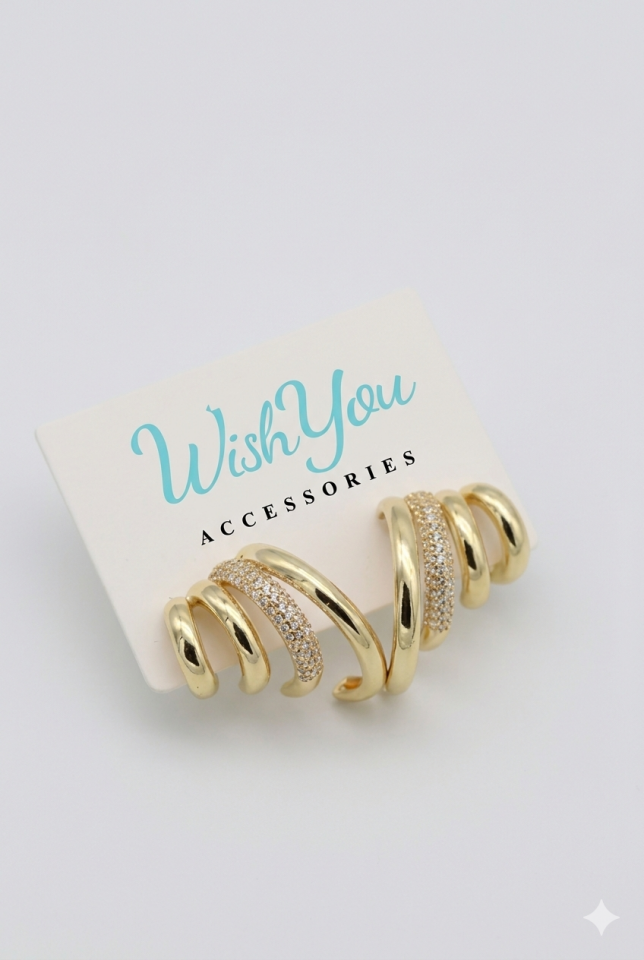 4'lü Sabit Halka Küpe