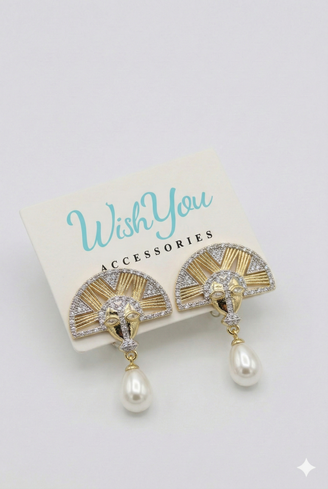 İncili Klopatra Küpe