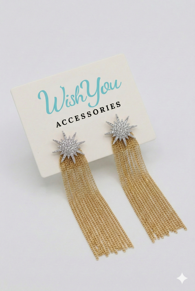 Yıldız Zincir Küpe