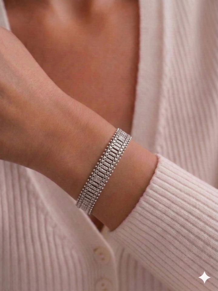 Xuping Hasır Silver Bileklik