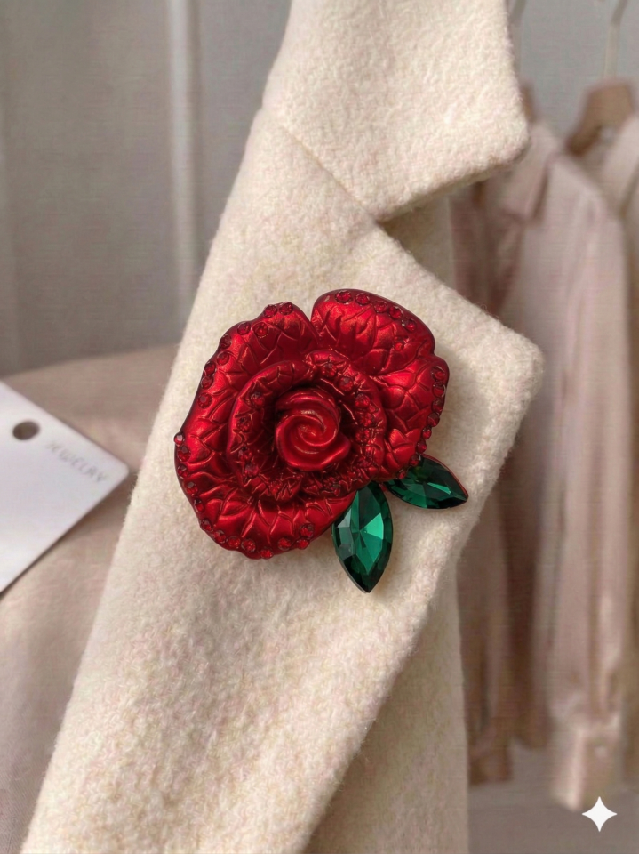 Kırmızı Gül Rozeti