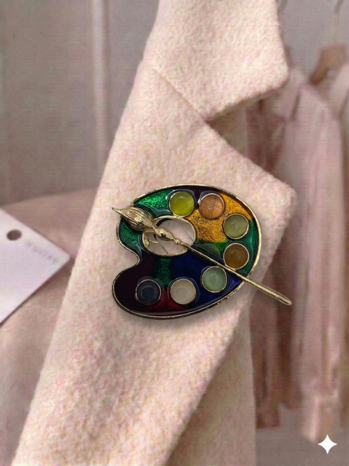 Renkli Resim Paleti Rozeti