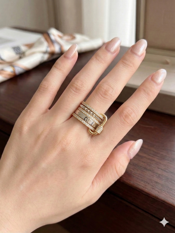 Cartier Yüzük Gold Serisi