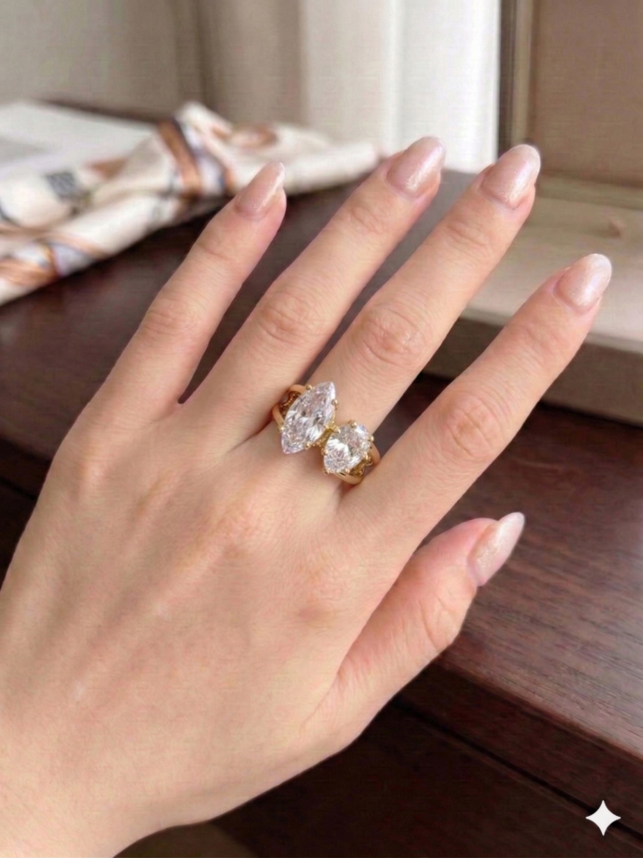 İkili Badem Yüzük