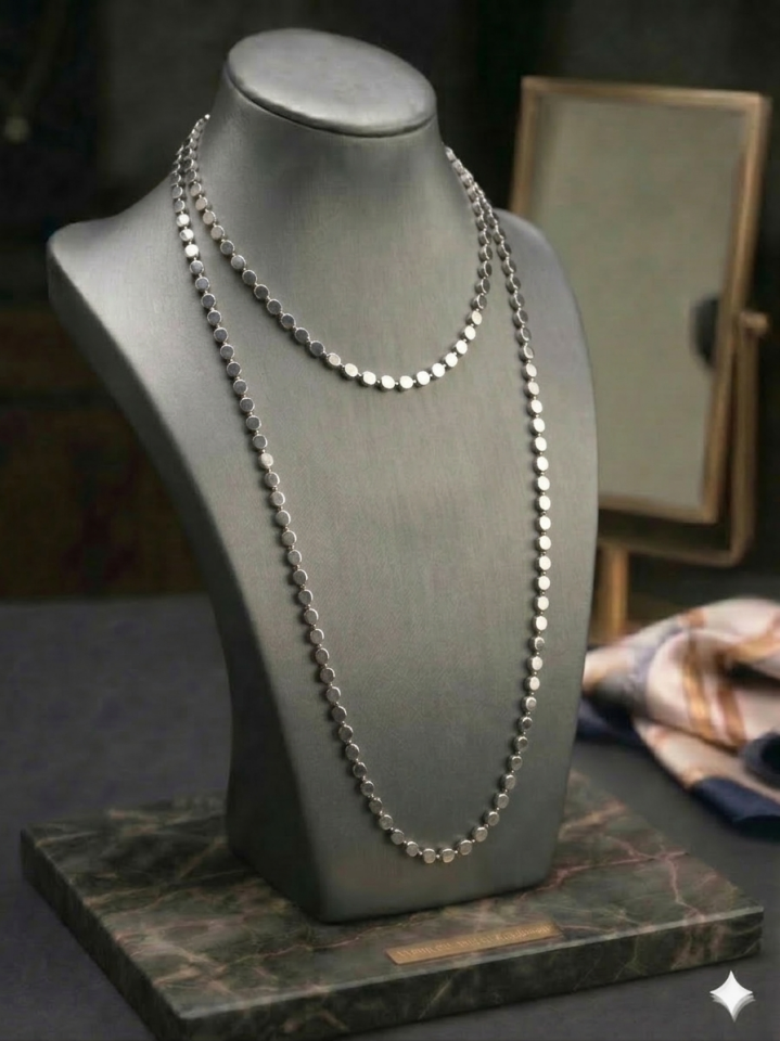 EZME SİLVER 90 CM ZİNCİR KOLYE