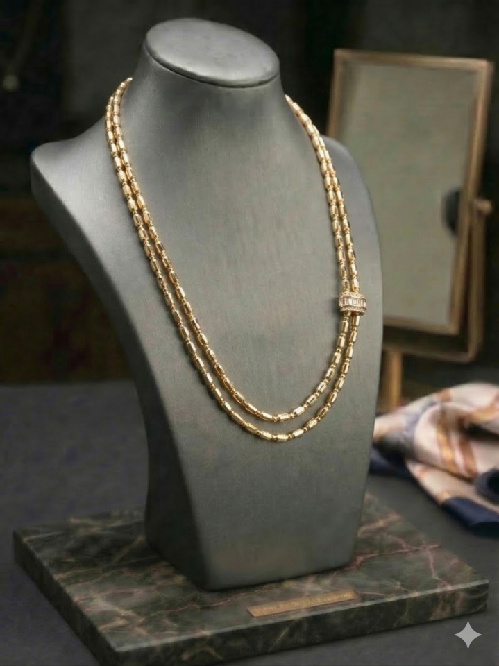 İKİLİ TAŞLI VIP KOLYE