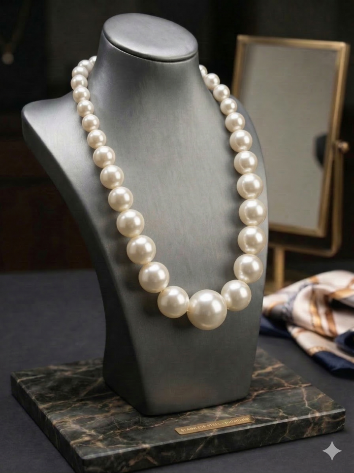 İRİ İNCİLİ KOLYE