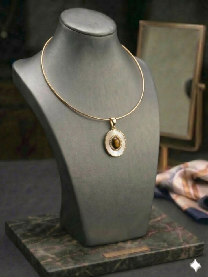 KAPLAN GÖZÜ TASMA KOLYE