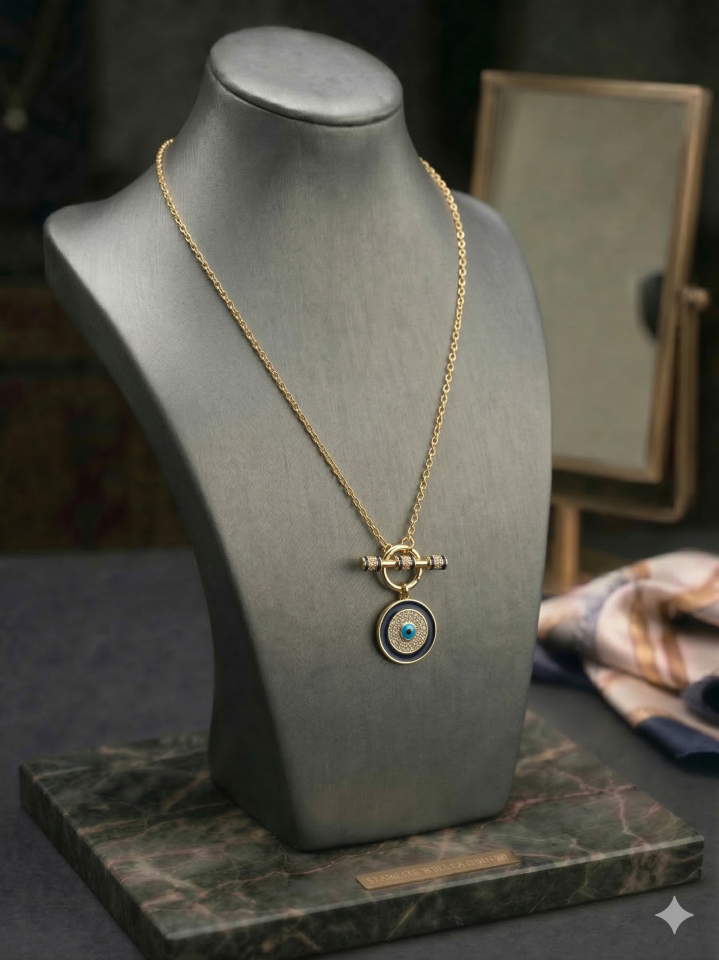 NAZAR BONCUKLU UÇ KOLYE