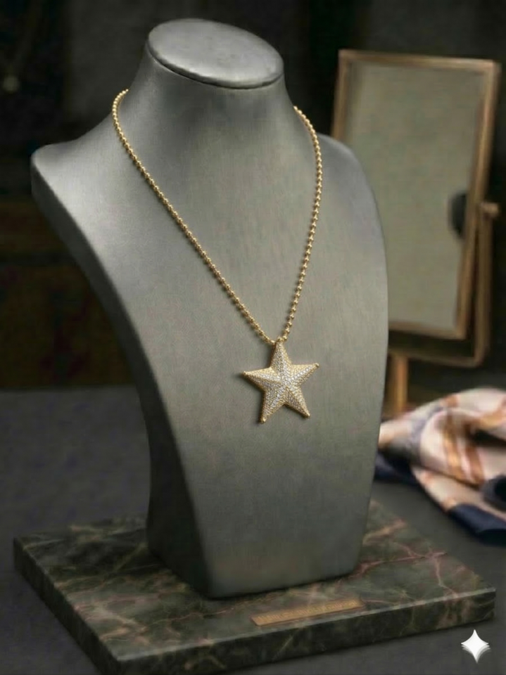 TOP ZİNCİR YILDIZ KOLYE