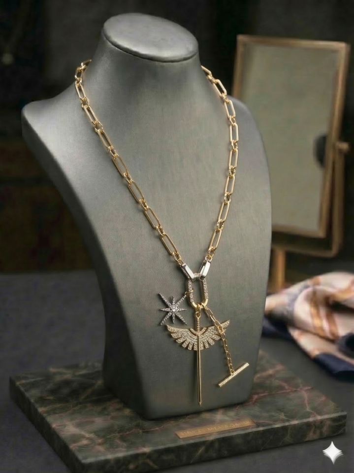 ÜÇ CHARM VIP ZİNCİR KOLYE