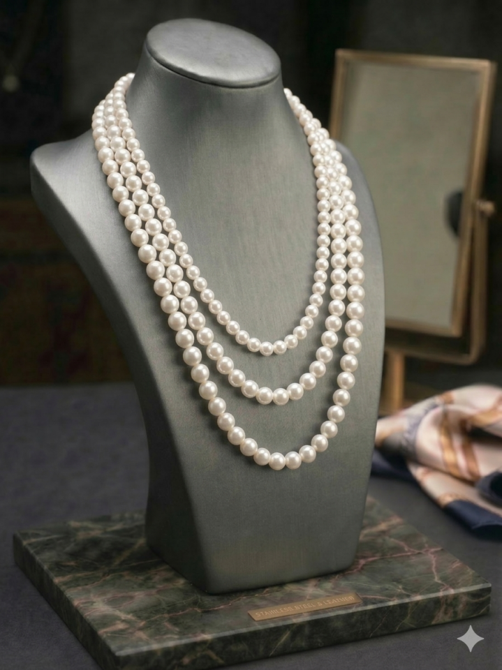 ÜÇLÜ İNCİ KOLYE