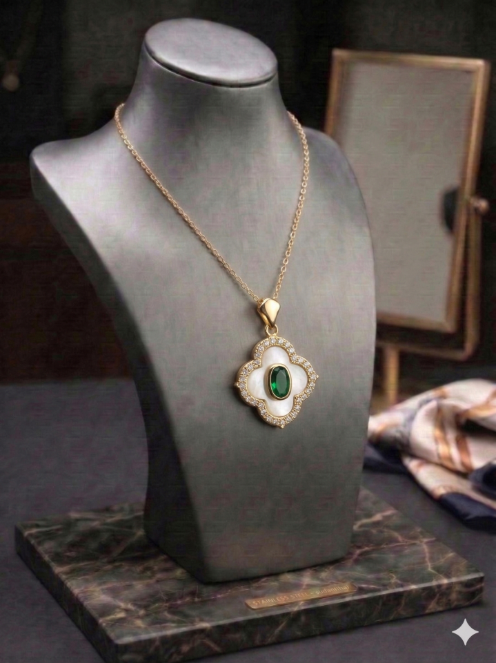 YESİL TAŞ MİNİMAL KOLYE