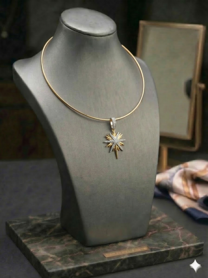 YILDIZ UÇLU TASMA KOLYE