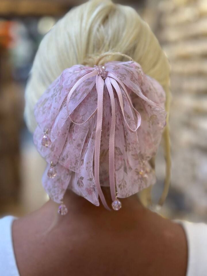 Toz Pembe Organze Toka